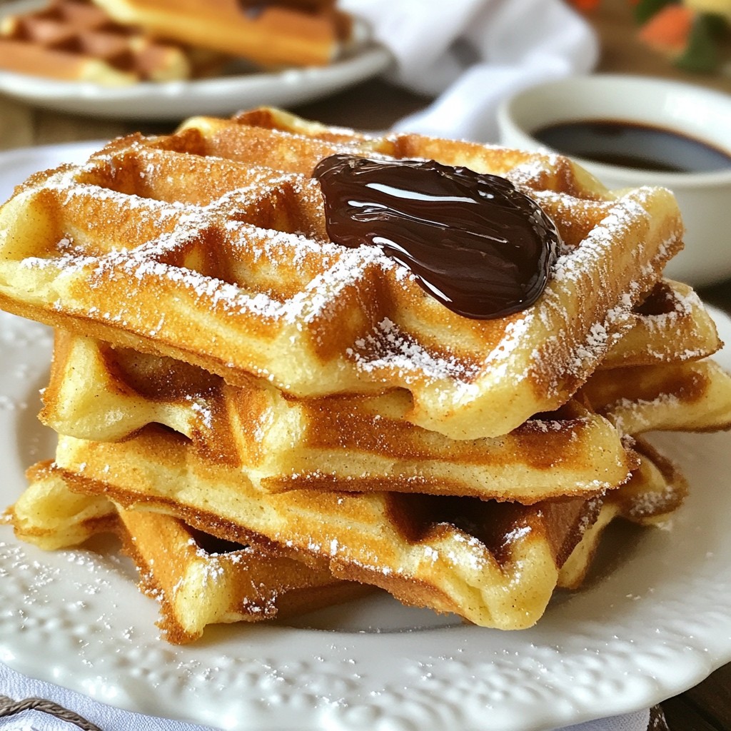 Cinnamon Sugar Churro Waffles Delightful Breakfast Treat