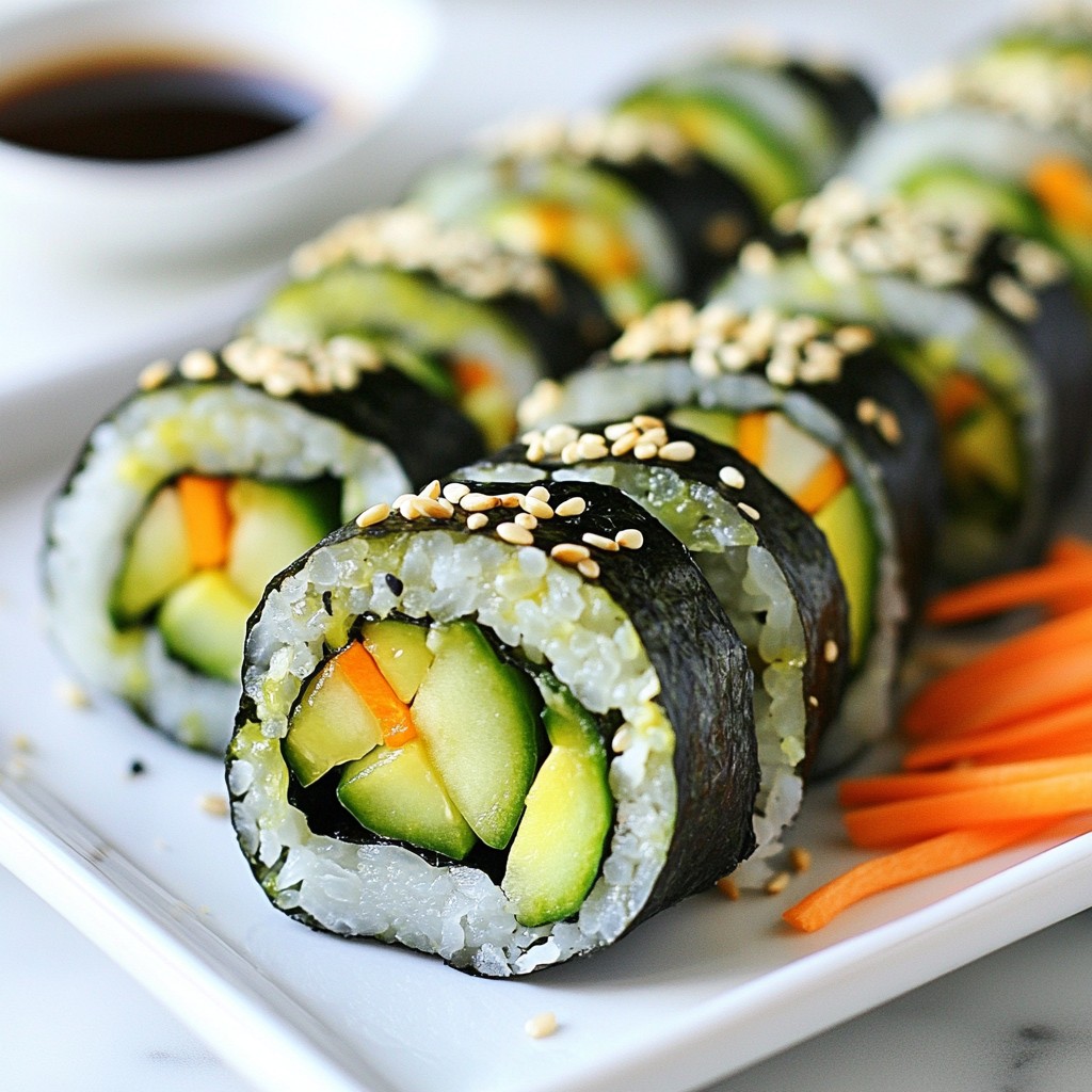 Cucumber Avocado Sushi Rolls Fresh and Flavorful Meal