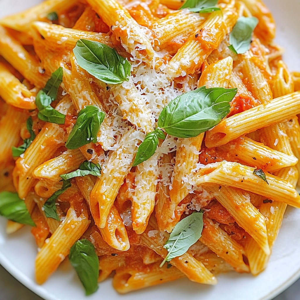 Creamy Roasted Red Pepper Pasta Simple and Quick Meal