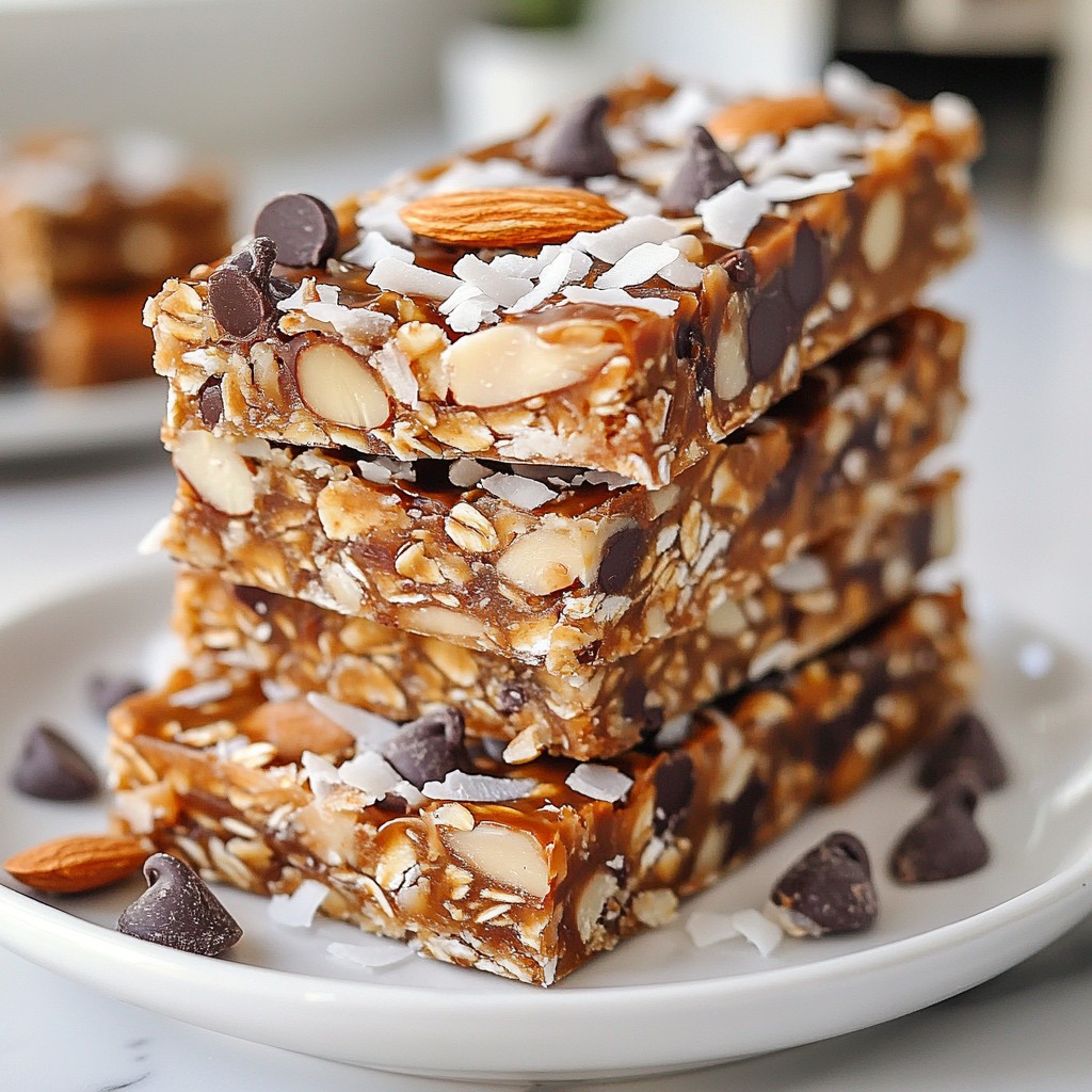 Almond Joy Energy Bars Healthy Chocolate Treat