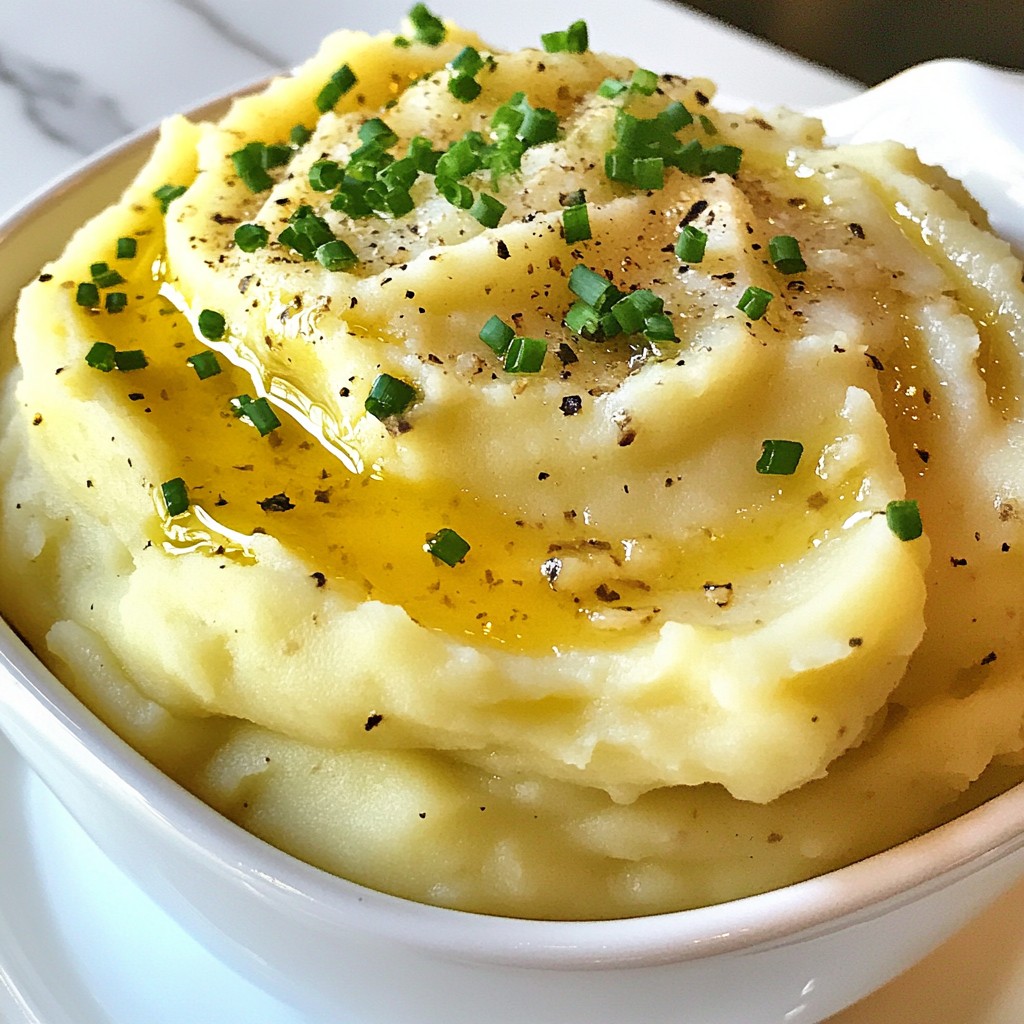 Truffle Mashed Potato with Roasted Garlic Delight