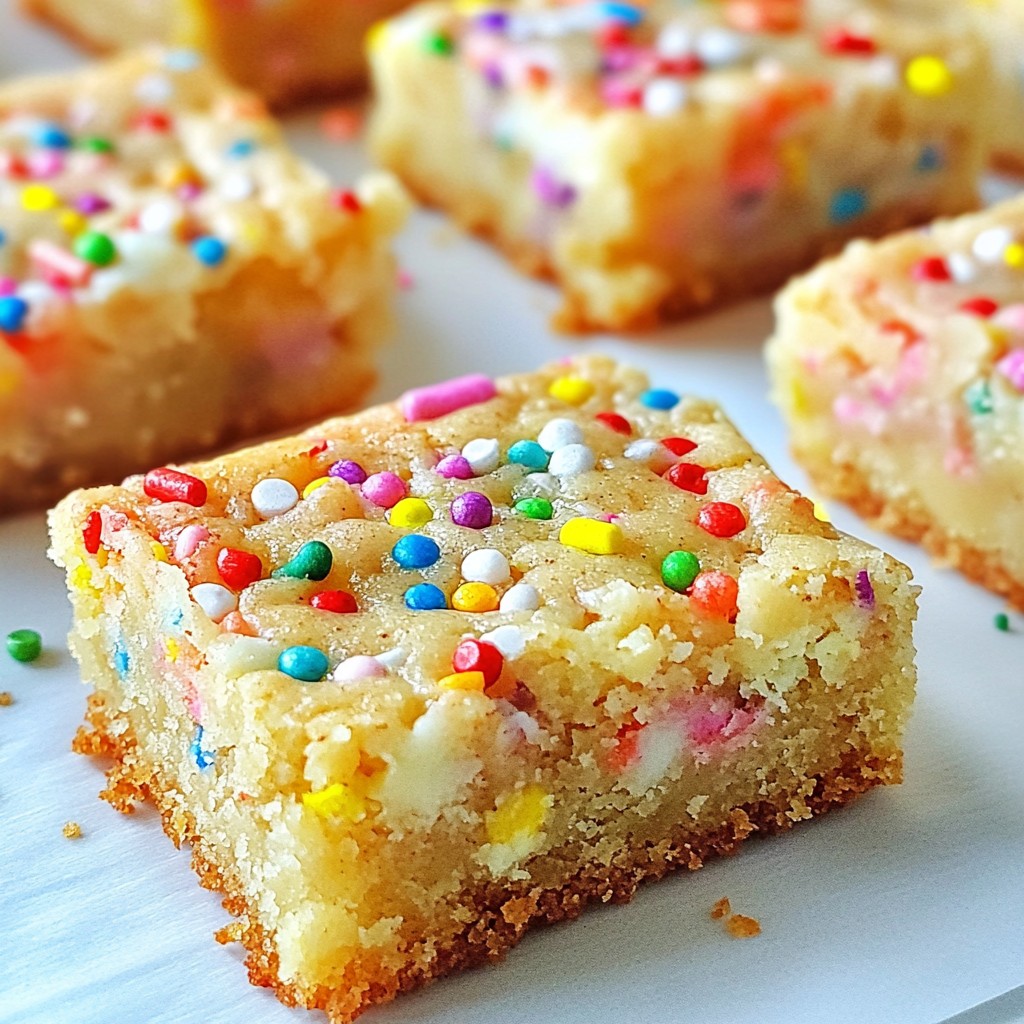 Funfetti Blondies Delightful and Easy Dessert Recipe
