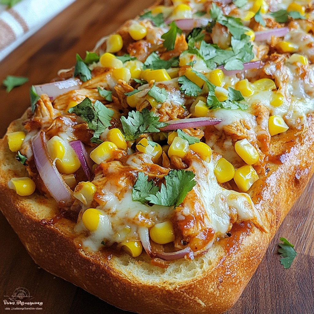 BBQ Chicken French Bread Pizza Tasty and Quick Meal