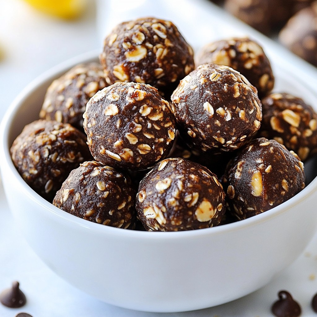 Chocolate Peanut Butter Energy Bites Nutritious Snack