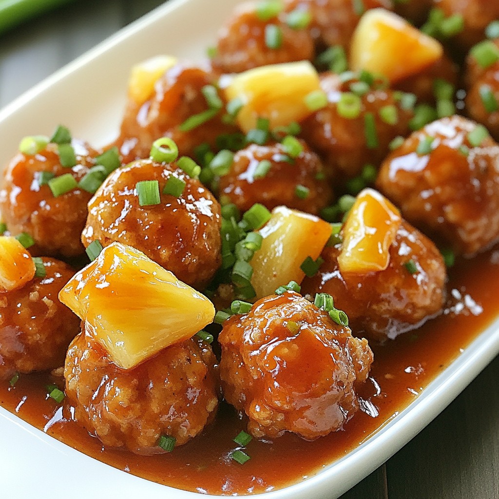 Savory Sweet Chili Pineapple Meatballs Recipe