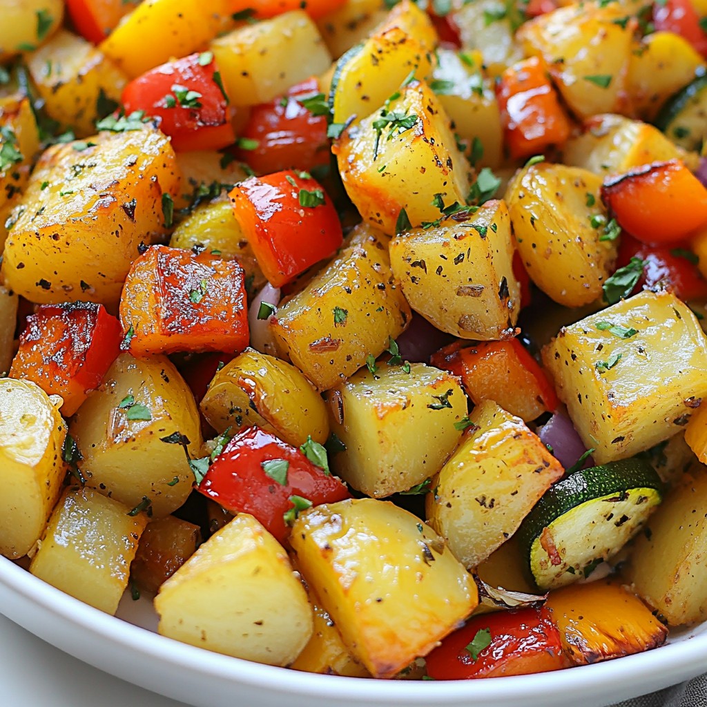 One-Pan Roasted Potato and Vegetables Delight
