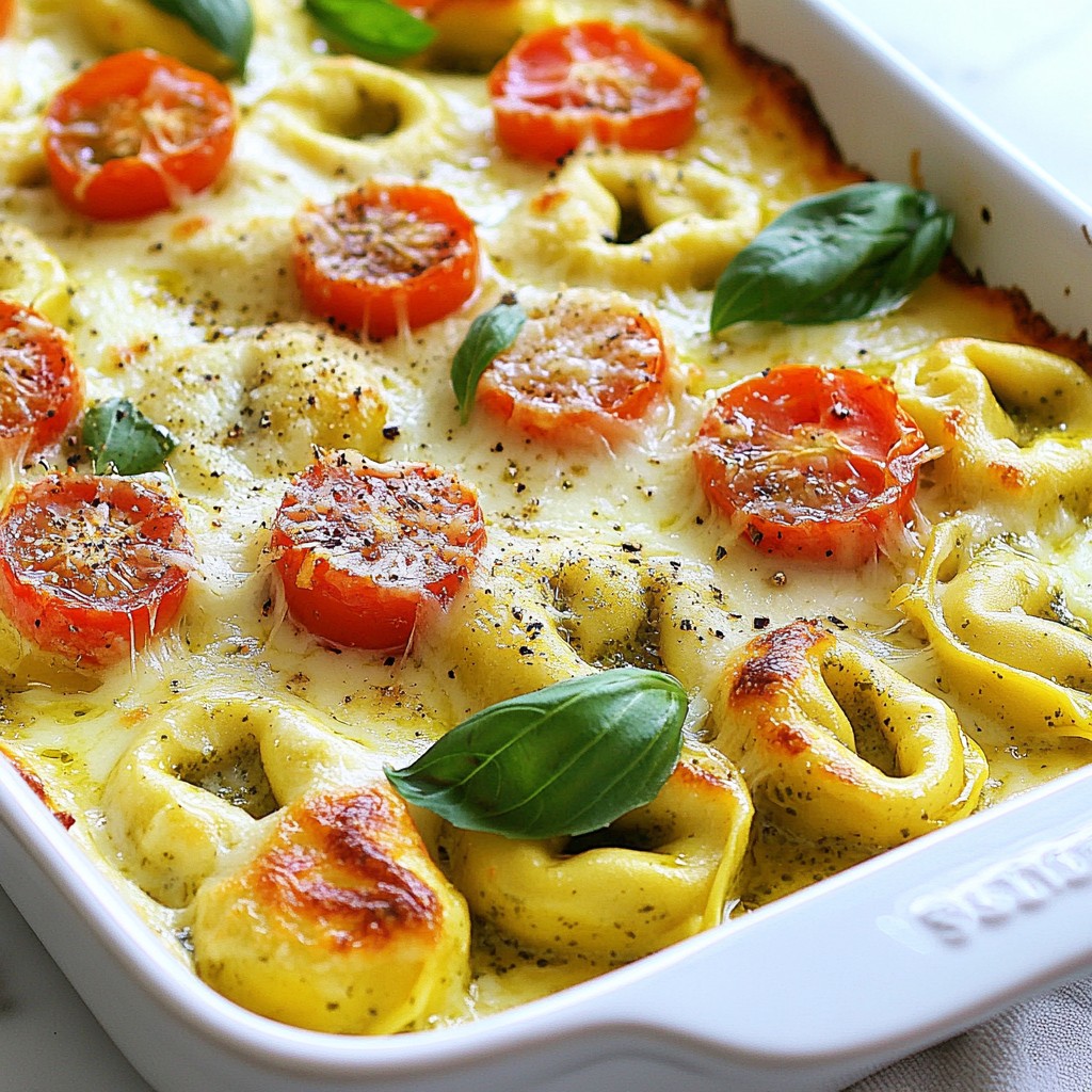 Creamy Pesto Tortellini Bake Flavorful Weeknight Meal