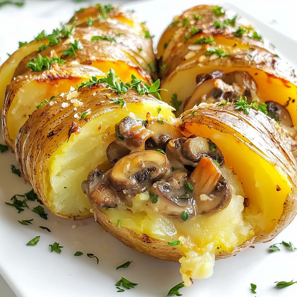 Baked Potato with Rustic Mushroom and Thyme Filling Recipe
