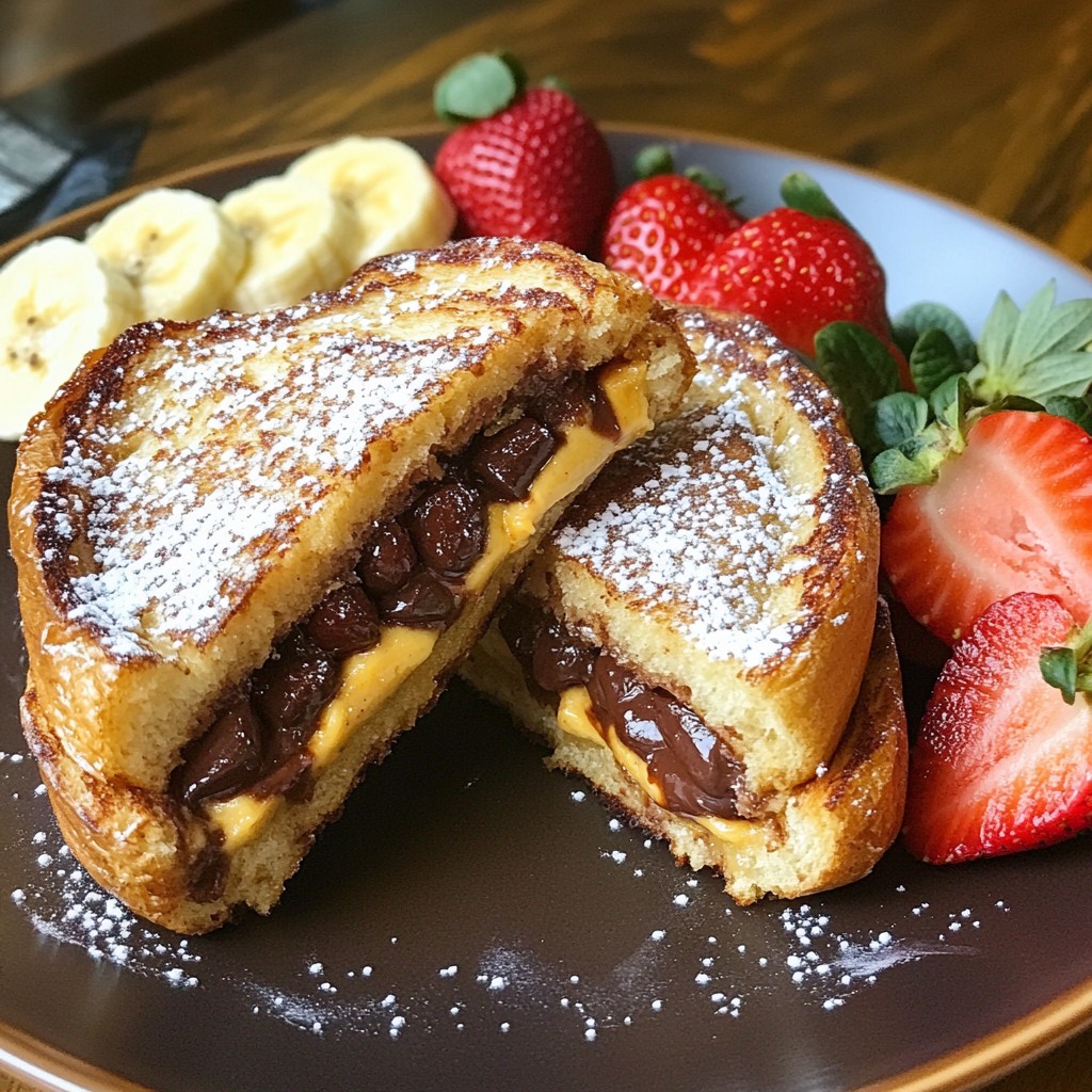 Chocolate Hazelnut Stuffed French Toast Delight
