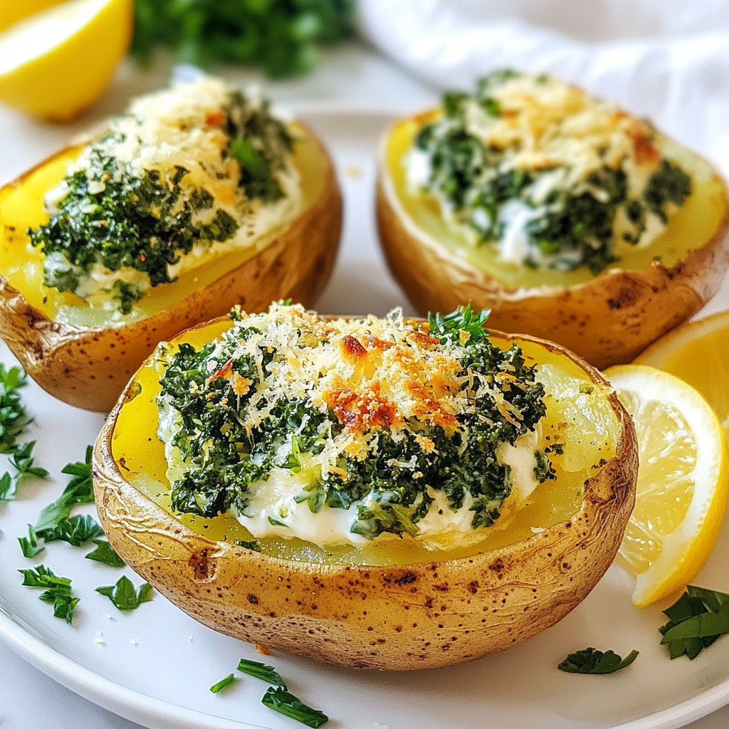 Herb-Stuffed Baked Potato with Kale Delight