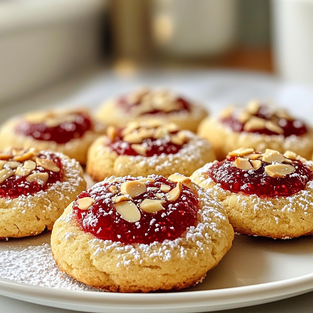 Raspberry Almond Thumbprint Cookies Simple Recipe