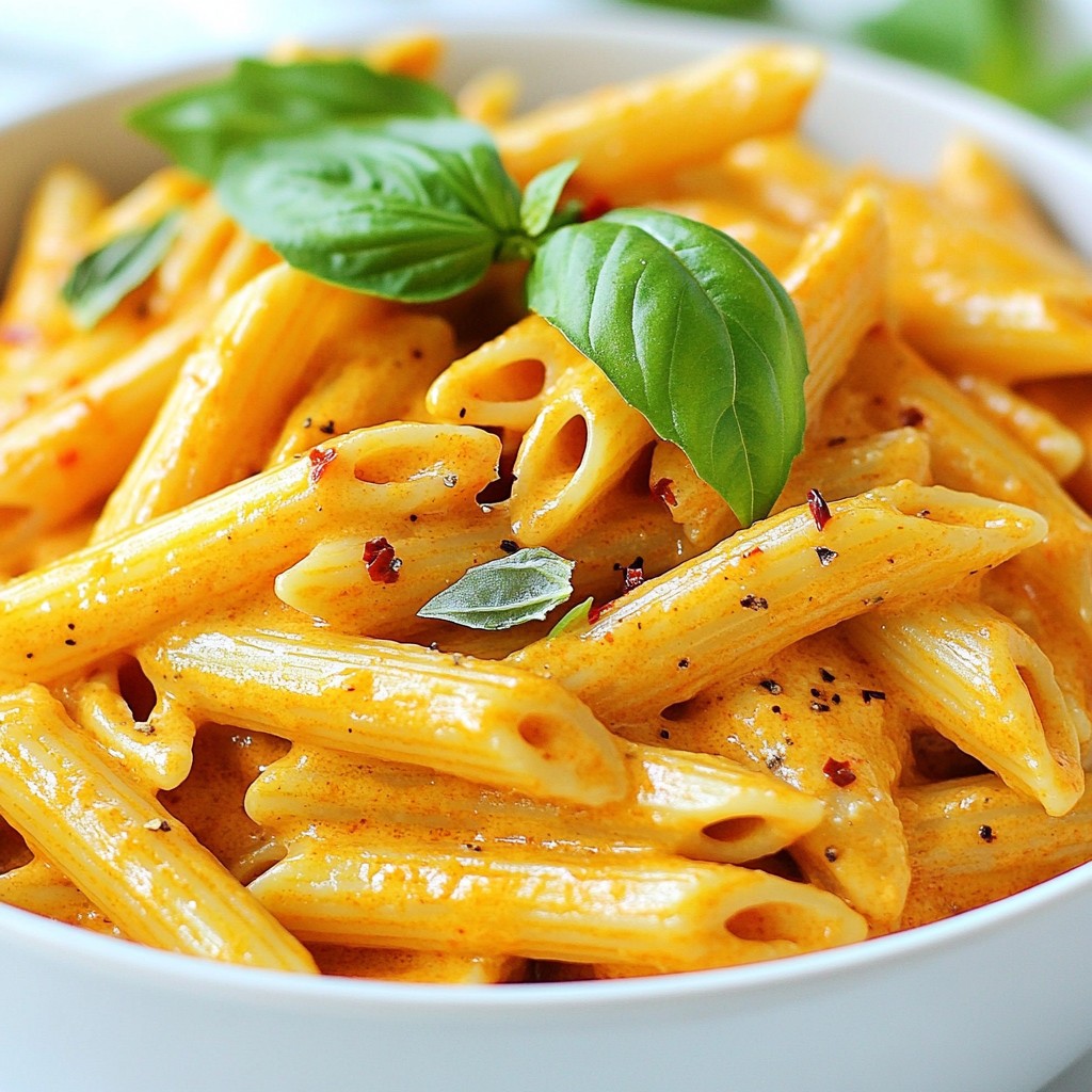 Creamy Roasted Red Pepper Pasta Delightful Dinner