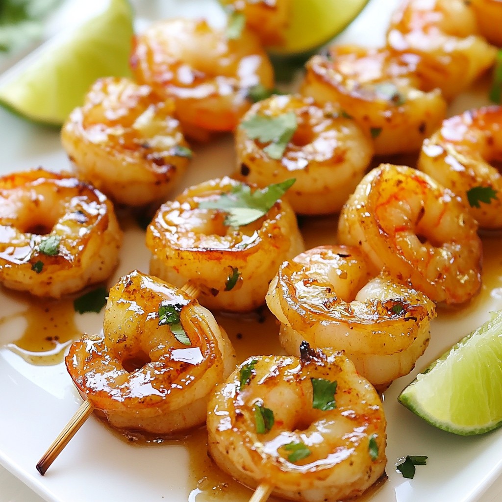 Honey Garlic Shrimp Skewers Simple and Flavorful Dish