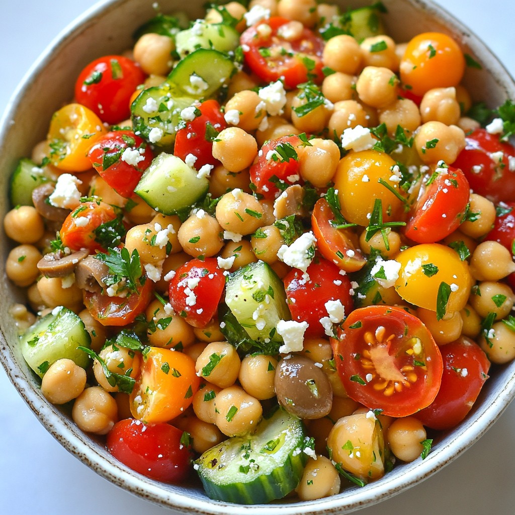 Mediterranean Chickpea Salad Fresh and Flavorful Dish