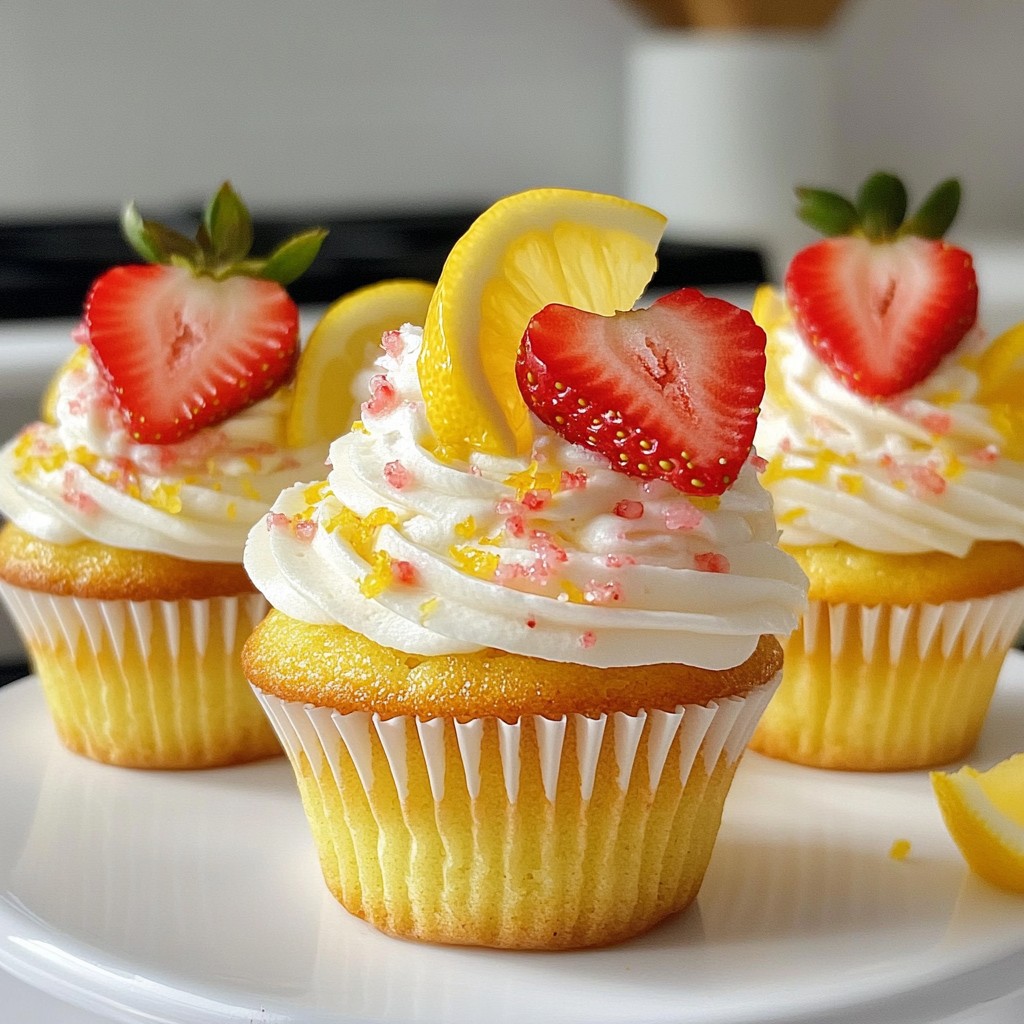 Strawberry Lemonade Cupcakes Delightful and Fresh Treat