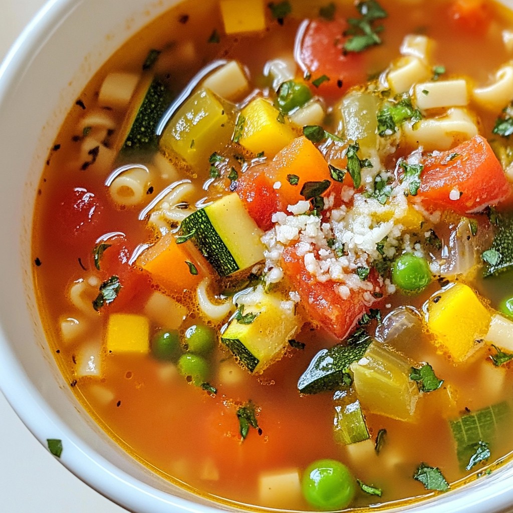 Veggie Packed Minestrone Soup Easy and Flavorful Recipe