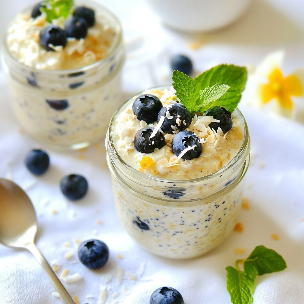 Blueberry Coconut Overnight Oats Quick and Tasty Recipe