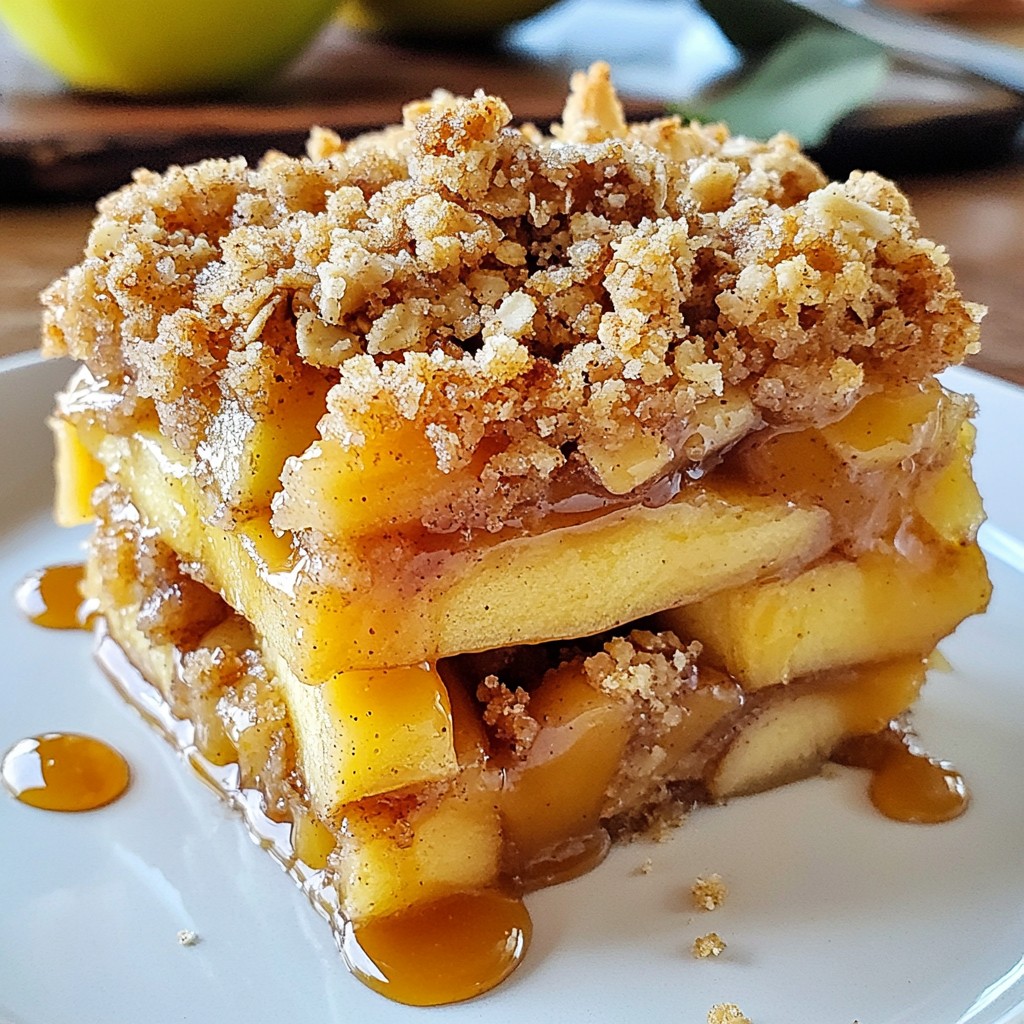 Caramel Apple Crumble Bars Irresistible Fall Treat