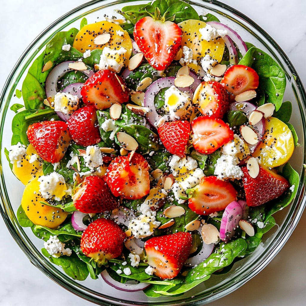 Strawberry Spinach Poppy Seed Salad Fresh and Healthy