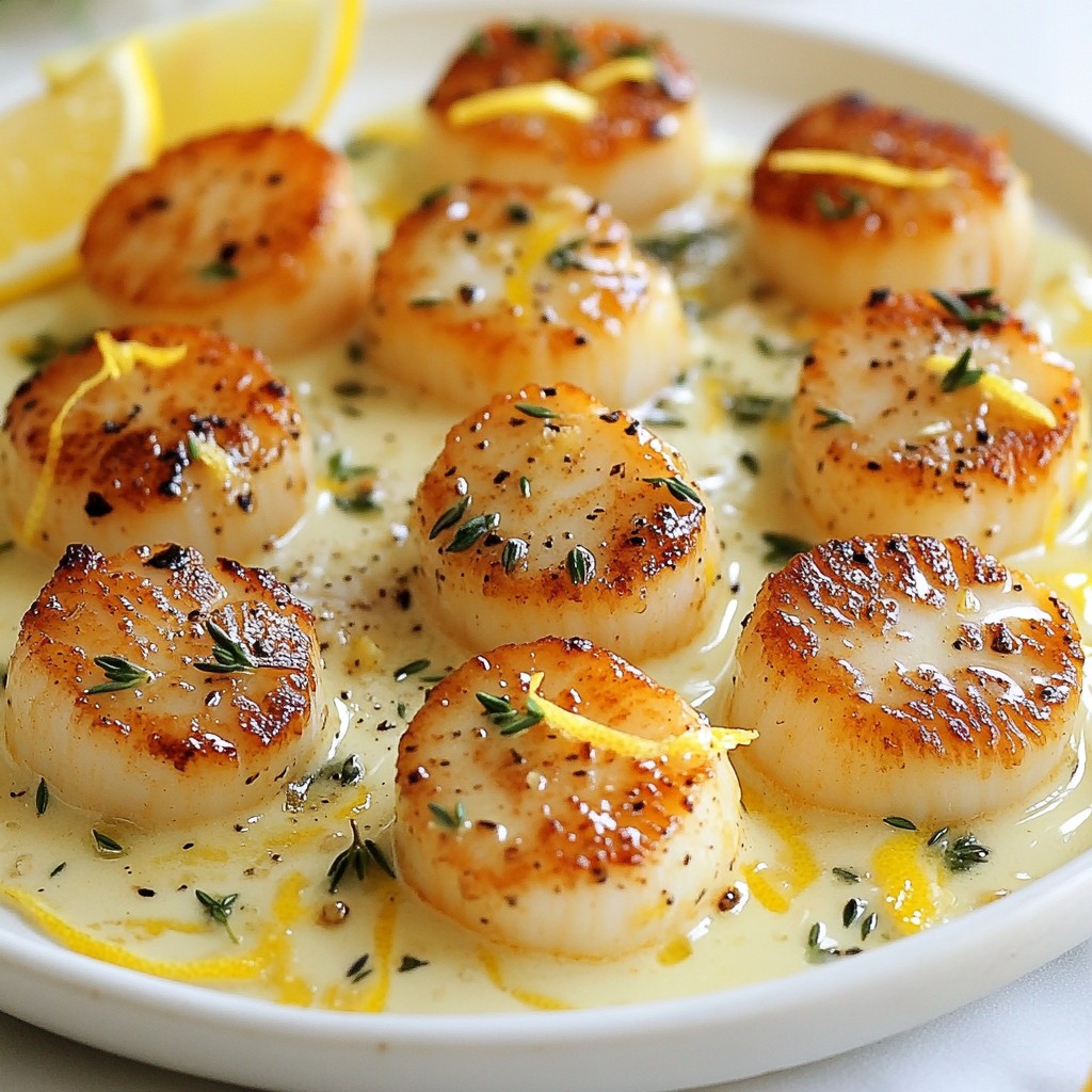 Creamy Lemon Garlic Scallops Flavorful Seafood Dish
