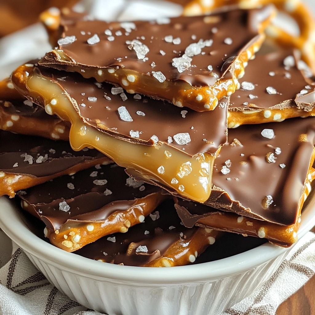 Salted Caramel Pretzel Bark Irresistible Dessert Treat
