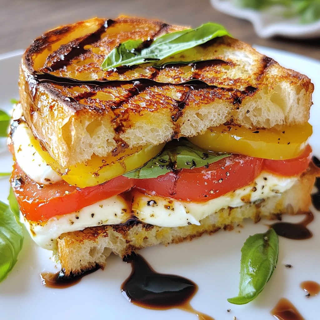 Tomato Basil Mozzarella Panini Tasty and Easy Meal