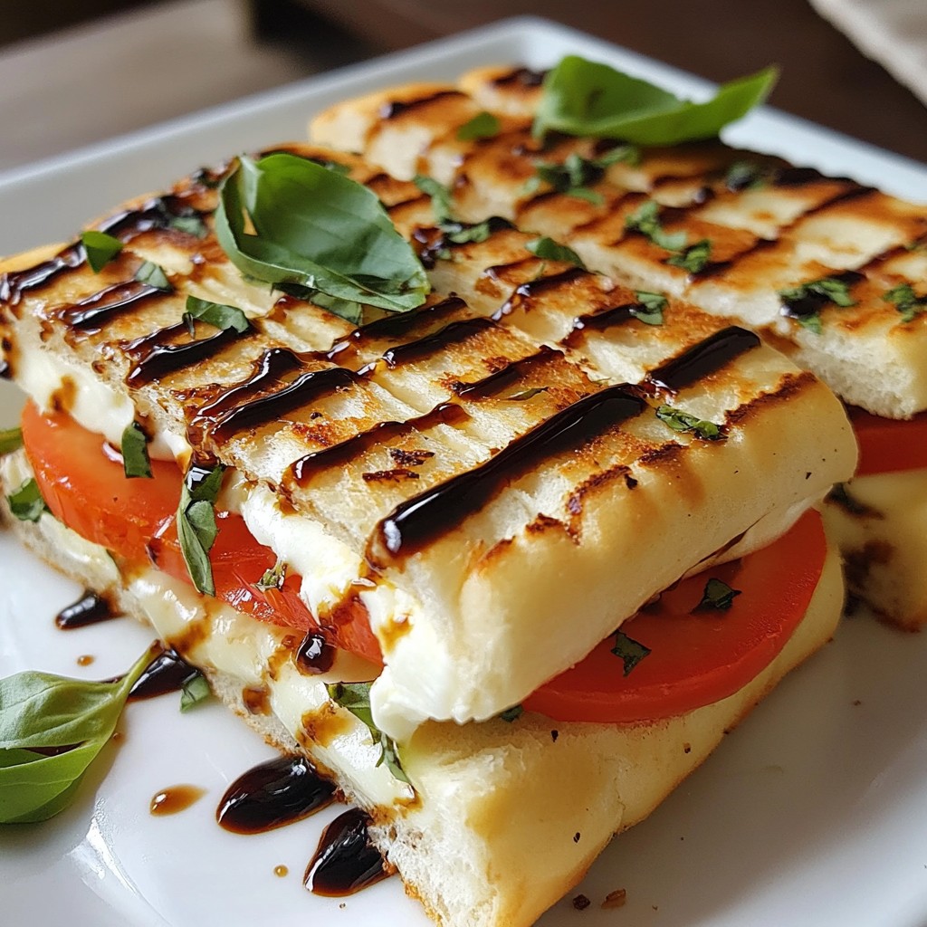 Tomato Basil Mozzarella Panini Savory and Simple Delight