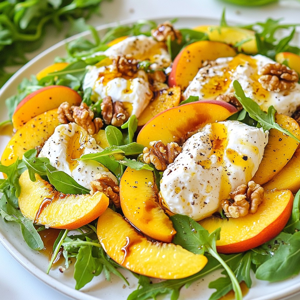 Summer Peach Burrata Salad Fresh and Flavorful Delight