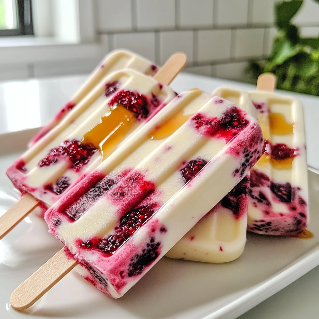 Greek Yogurt Berry Popsicles Fresh and Sweet Treat