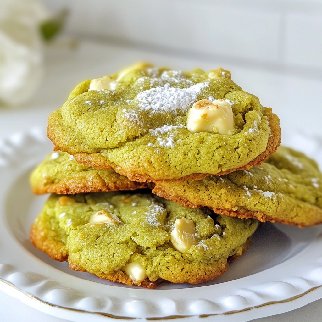Matcha White Chocolate Cookies Delightful Treat Recipe