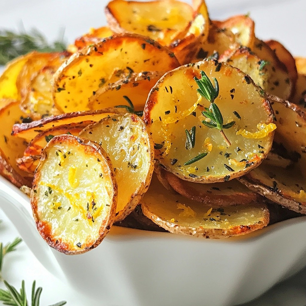Crispy Lemon and Herb Potato Chips Easy Homemade Snack