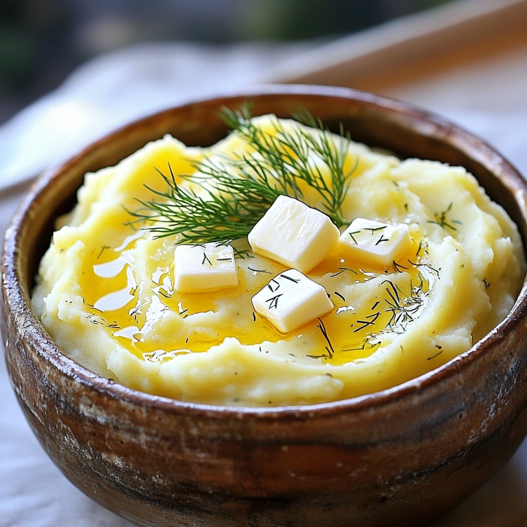 Buttery Mashed Potato with Fresh Dill Delight