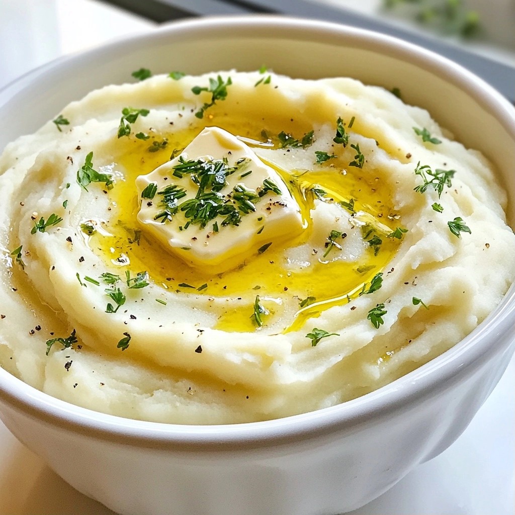 Mashed Potato with Herbed Butter Creamy Delight