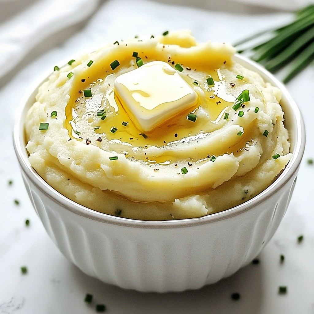 Creamy Mashed Potato with Chives Savory Side Dish