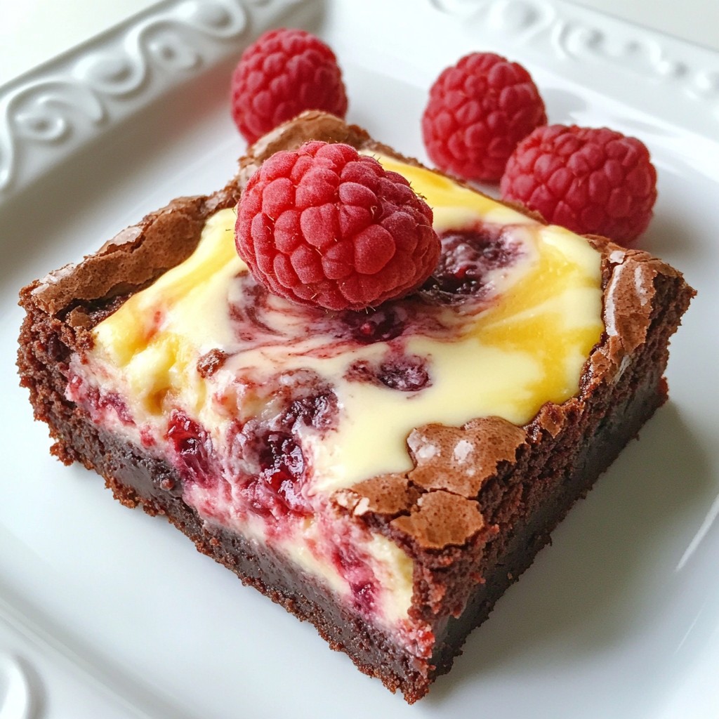 Raspberry Cheesecake Swirl Brownies Decadent Delight