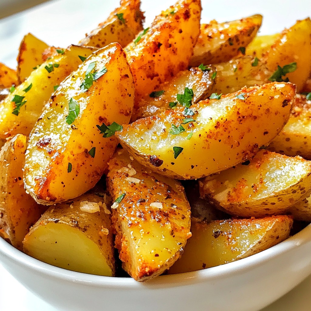 Crispy Potato Wedges with Paprika Flavor Explosion