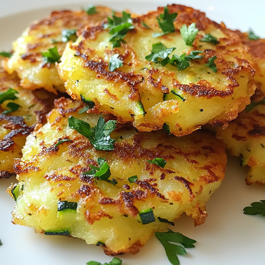 Crispy Potato Fritters with Zucchini Quick Recipe