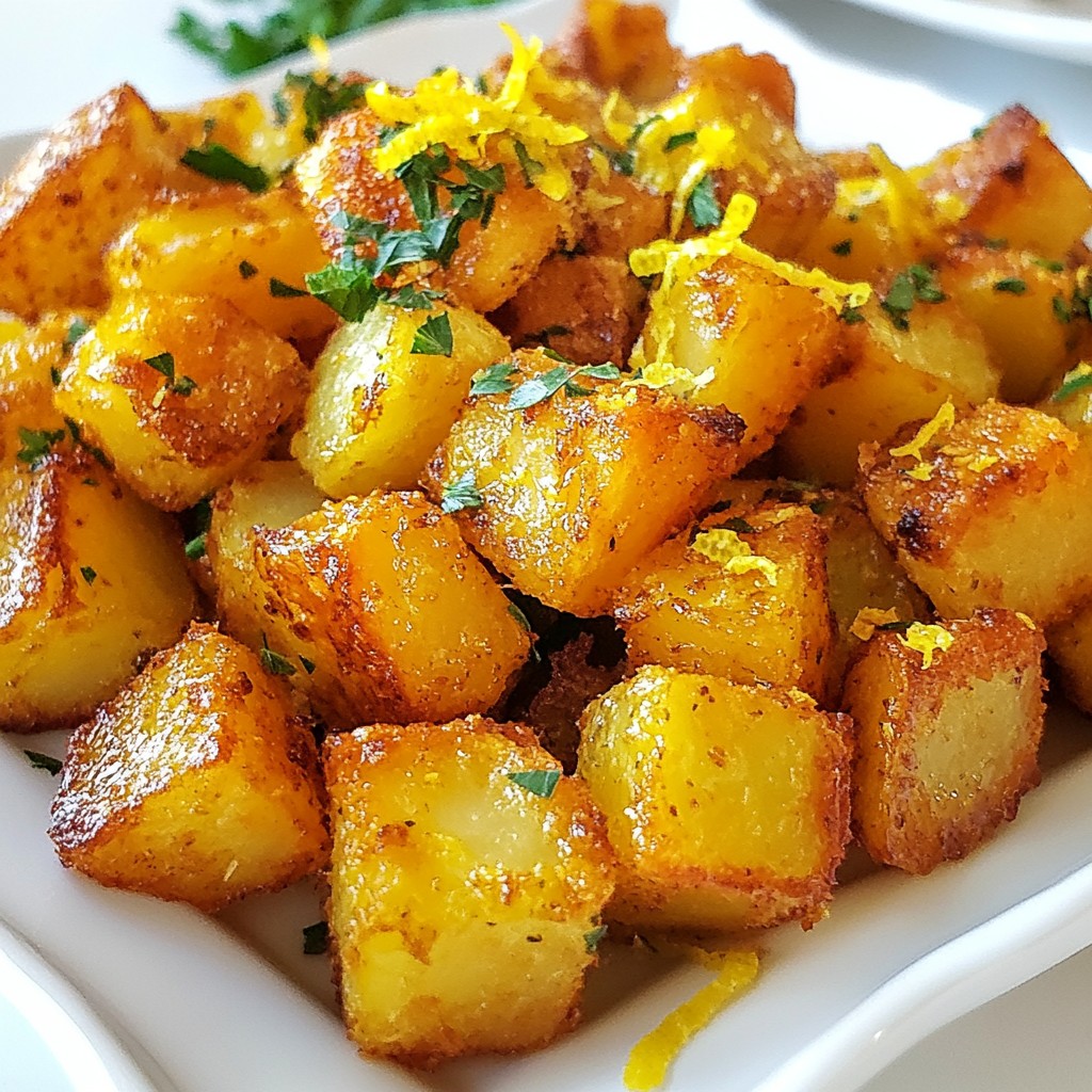 Tangy Crispy Potato Bites with Lemon Zest Delight