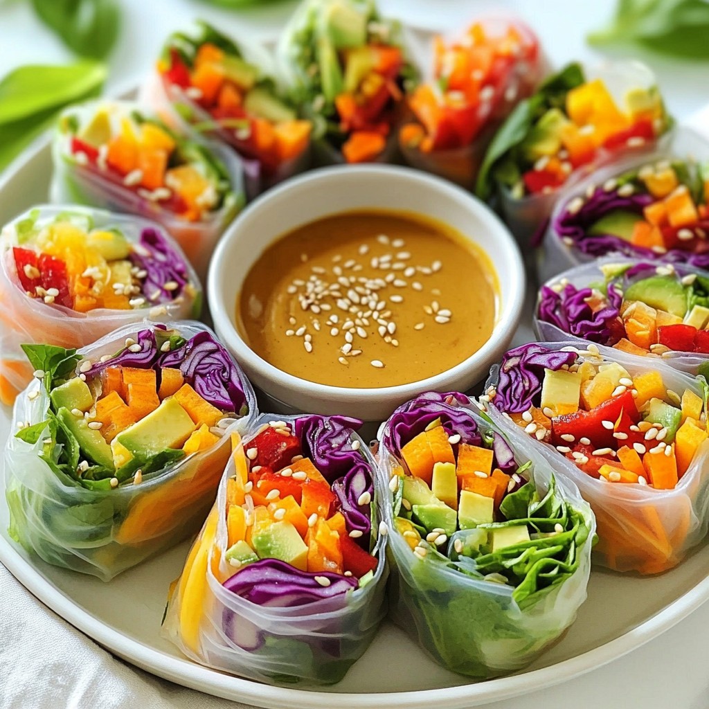 Rainbow Veggie Summer Rolls Fresh and Flavorful Treat