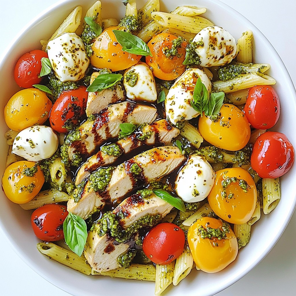 Pesto Chicken Caprese Pasta Flavorful Dinner Idea