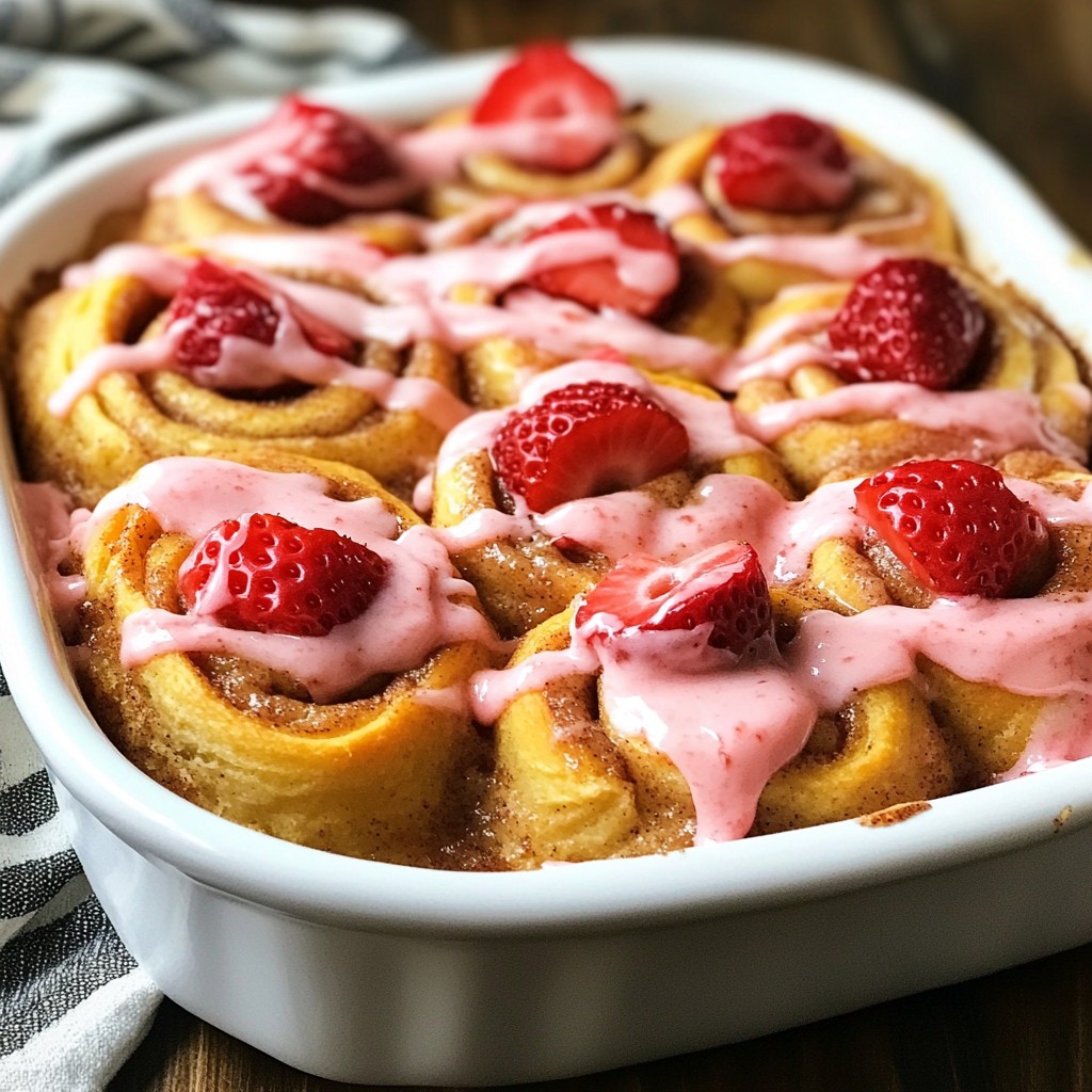 Strawberry Cinnamon Roll Bake Delightful Breakfast Treat