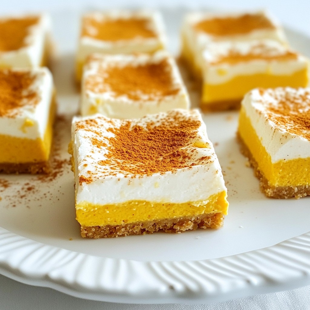 Pumpkin Spice Cheesecake Bars Delightful Fall Treat