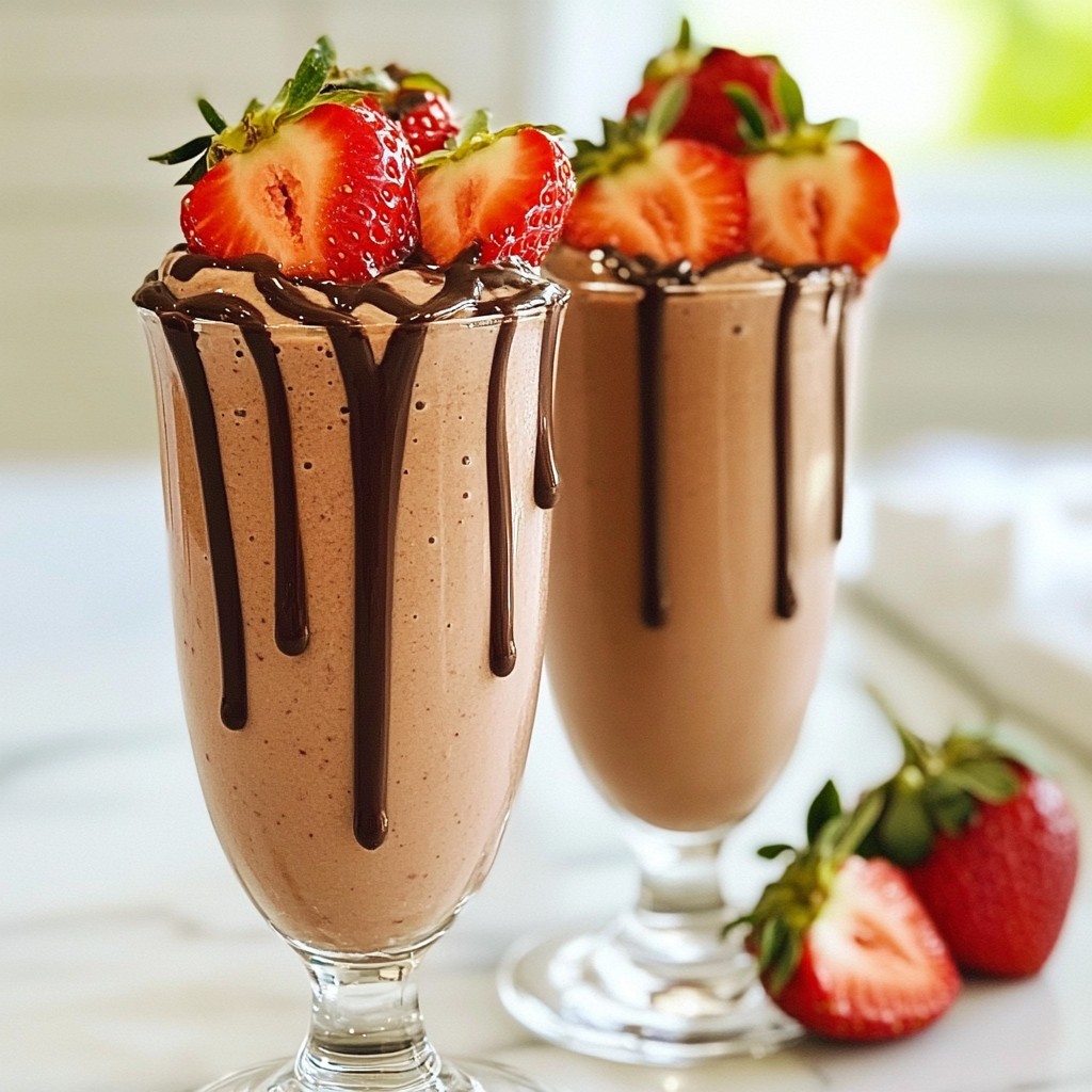 Chocolate Covered Strawberry Smoothie Delight Recipe