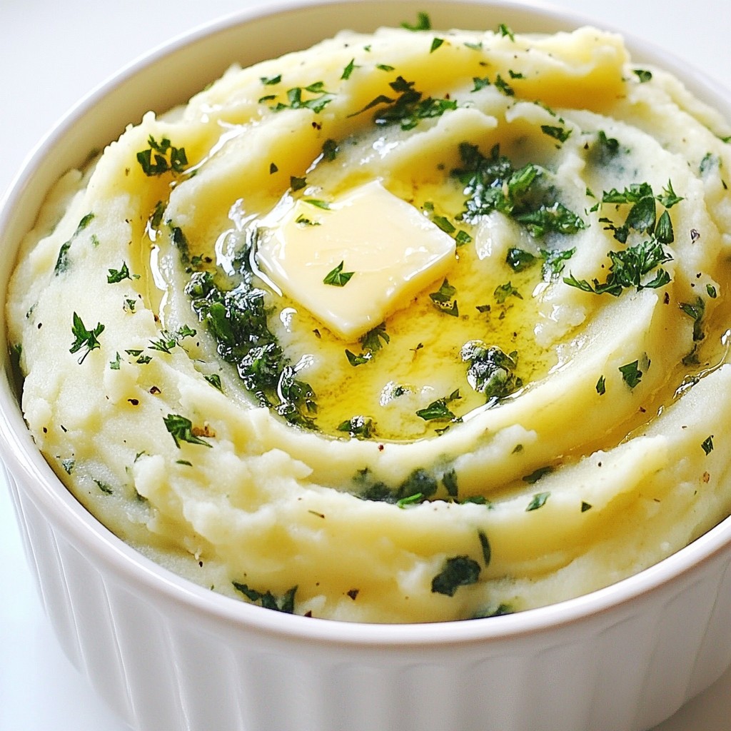Garlic Herb Mashed Potato with Spinach Delight