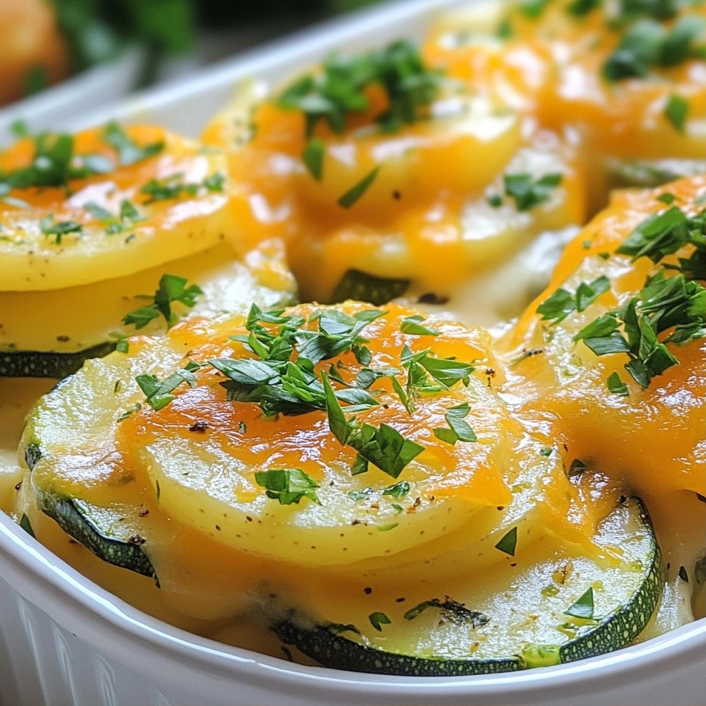 Savory Potato Casserole with Zucchini Flavor Boost