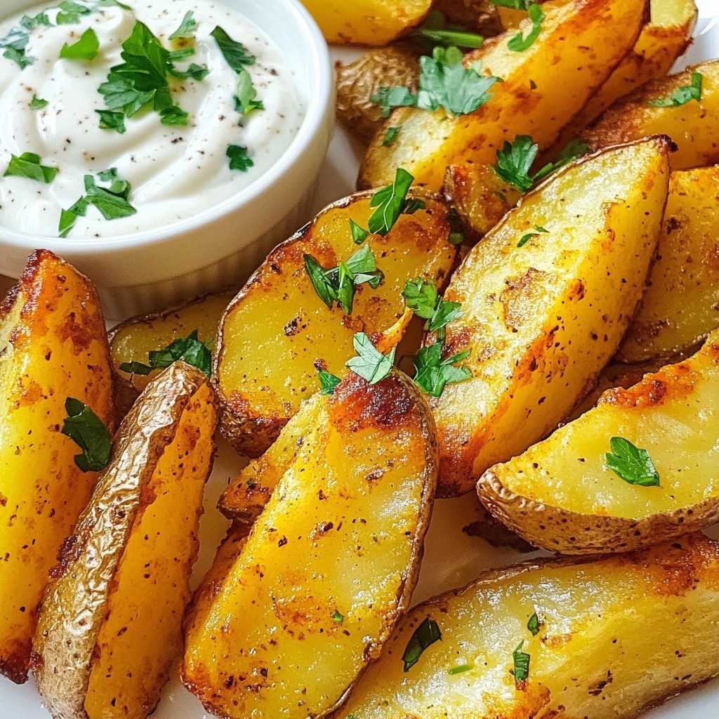 Crispy Potato Wedges with Spicy Lime Dip Delight