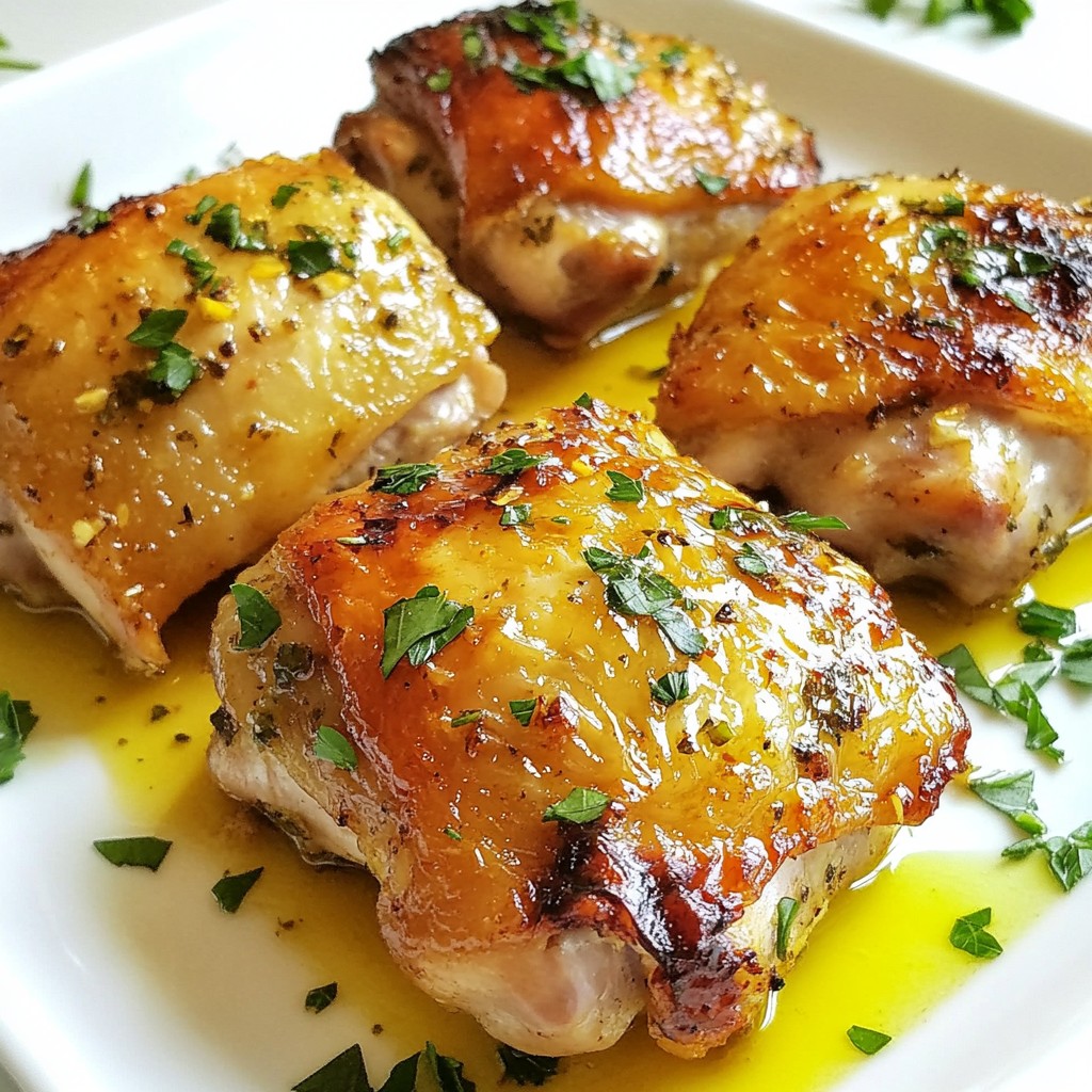 Garlic Herb Roasted Chicken Thighs Simple Recipe