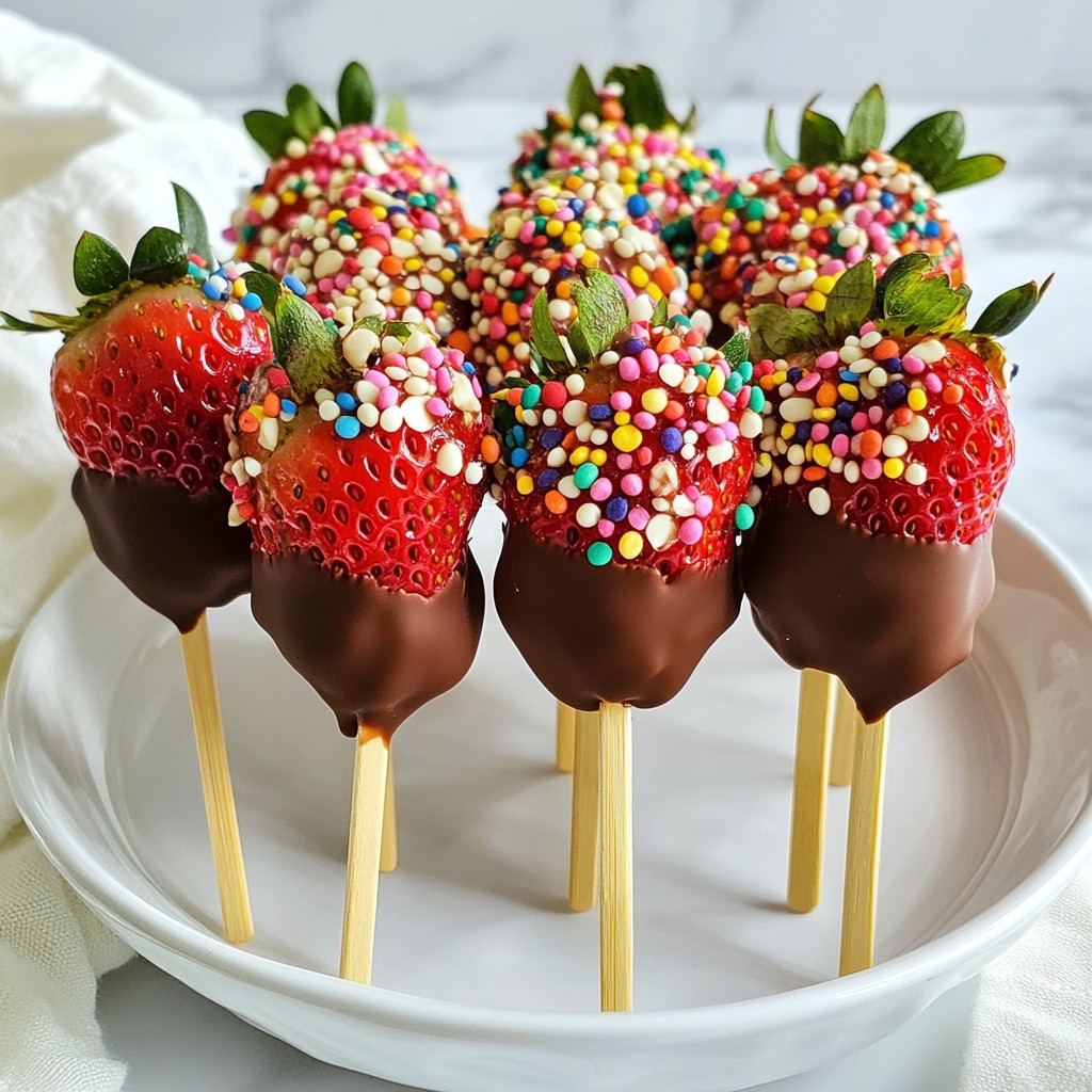 Chocolate Dipped Strawberry Pops Irresistible Treats