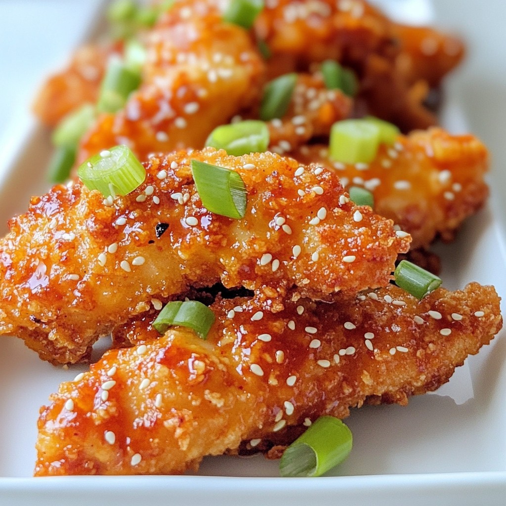 Spicy Korean Chicken Tenders Flavorful and Crispy Dish