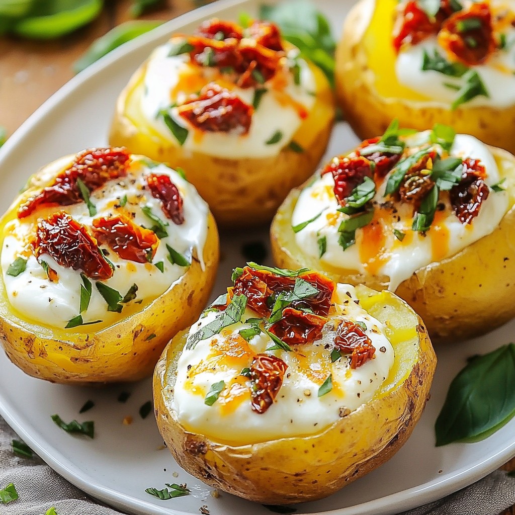 Baked Potato with Creamy Sun-Dried Tomato Delight